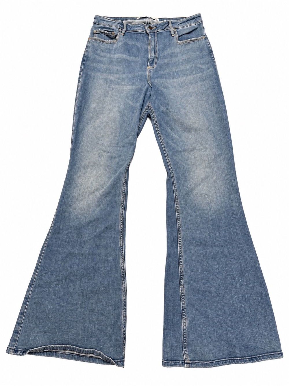 Hollister Curvy High-Rise Flare Jeans 15L 32x33 Light Wash Advanced Stretch